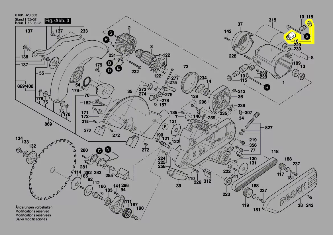 Porte-balais charbon réf. 1 609 B07 133 BOSCH